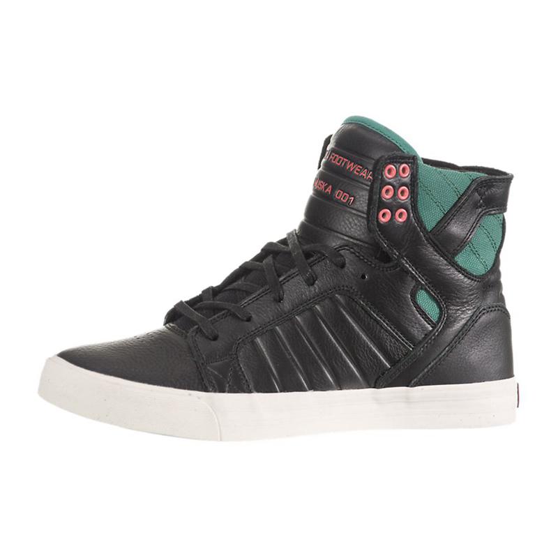 Zapatillas Altas Supra Argentina Hombre - SKYTOP Negras Verde (QIBFP-3720)